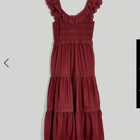 Madewell Lucie Embroidered Cotton Midi Dress - Picture 4 of 10